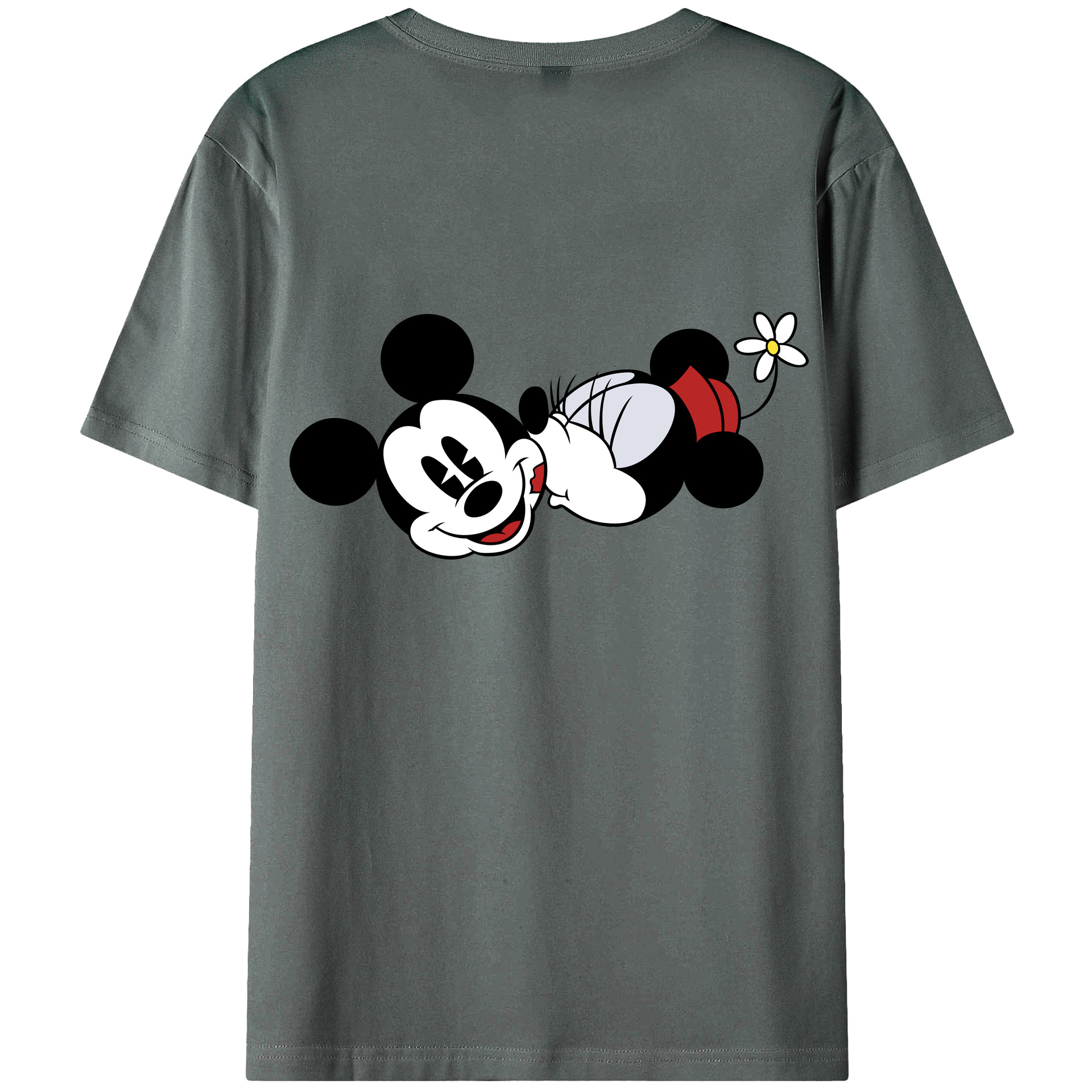 （画像用） ミッキーマウス Mickey Mouse 綿100％半袖Tシャツ（背面プリント）